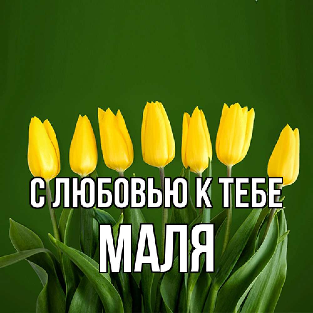 Открытка  с именем. Маля, С любовью к тебе  