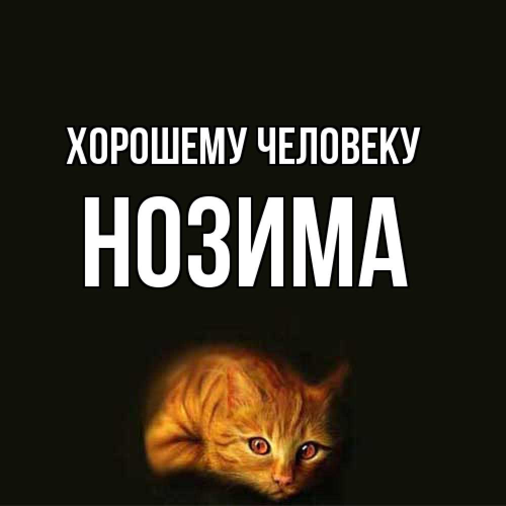 Открытка  с именем. Нозима, Хорошему человеку  