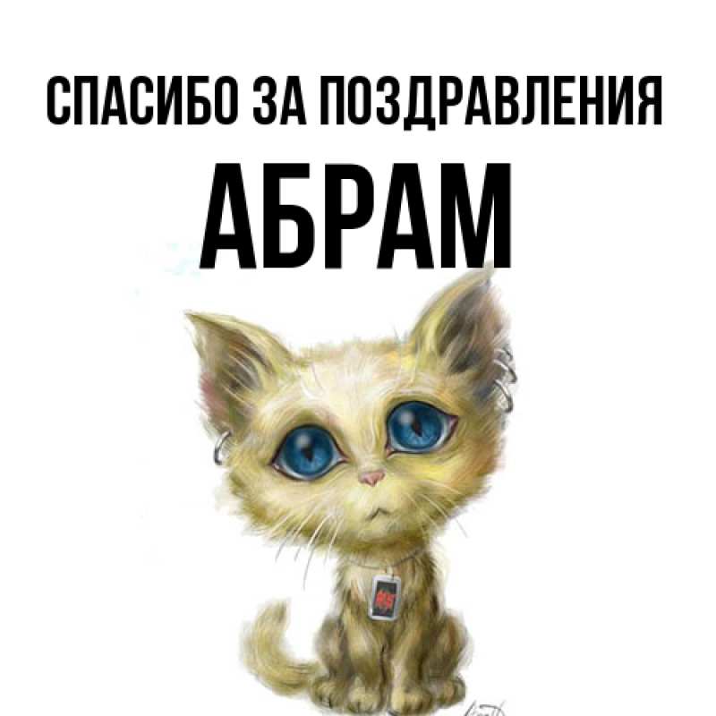 Картинка Спасибо за поздравления, Абрам