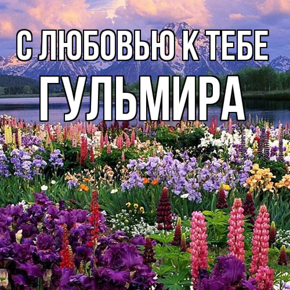 Открытка  с именем. Гульмира, С любовью к тебе  