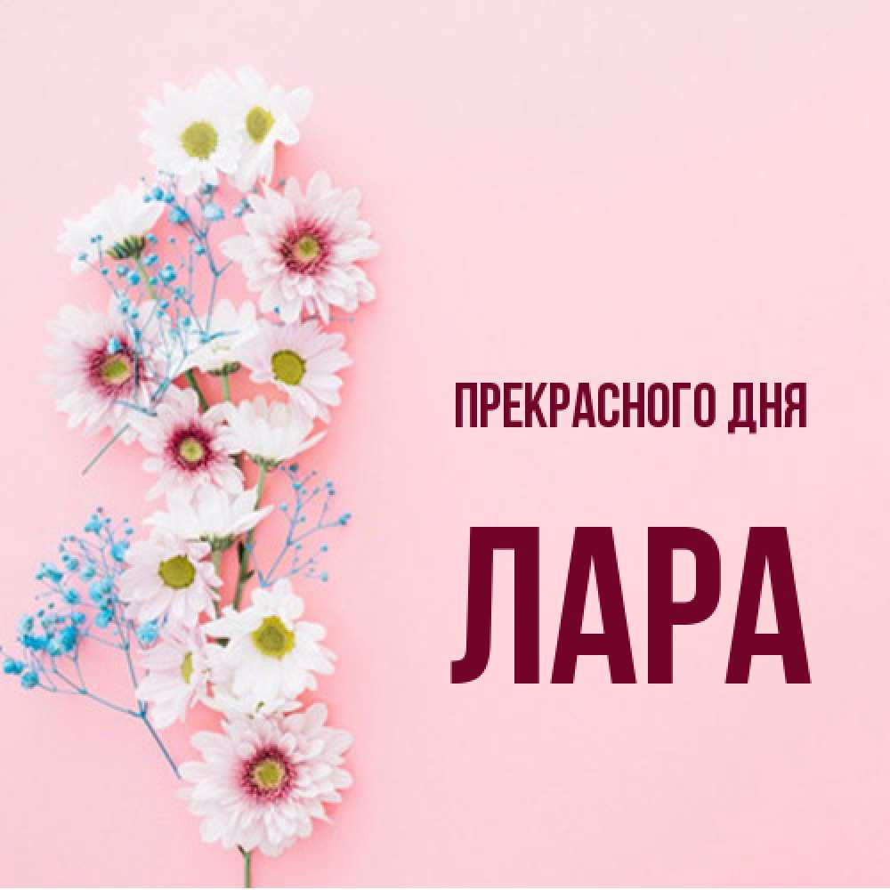 Открытка  с именем. Лара, Прекрасного дня  