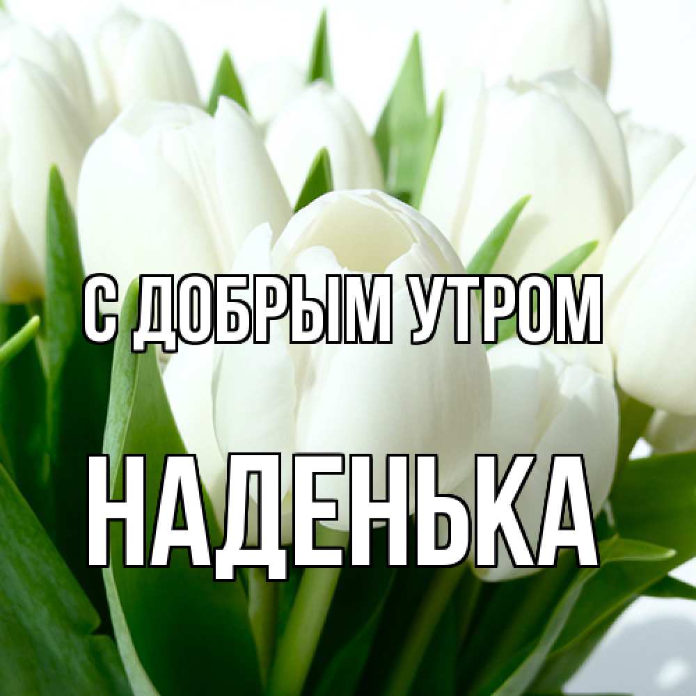 Открытка  с именем. Наденька, С добрым утром  