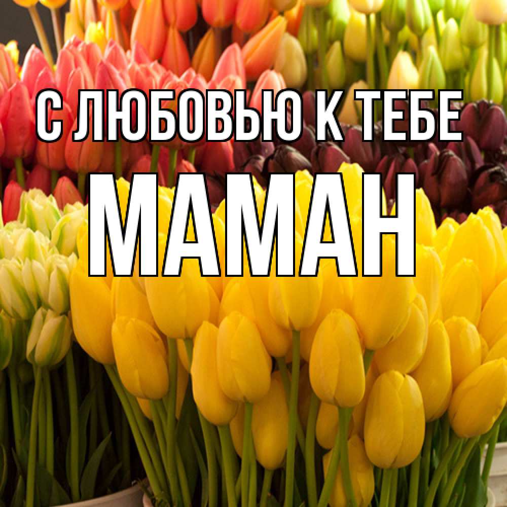 Открытка  с именем. Маман, С любовью к тебе  