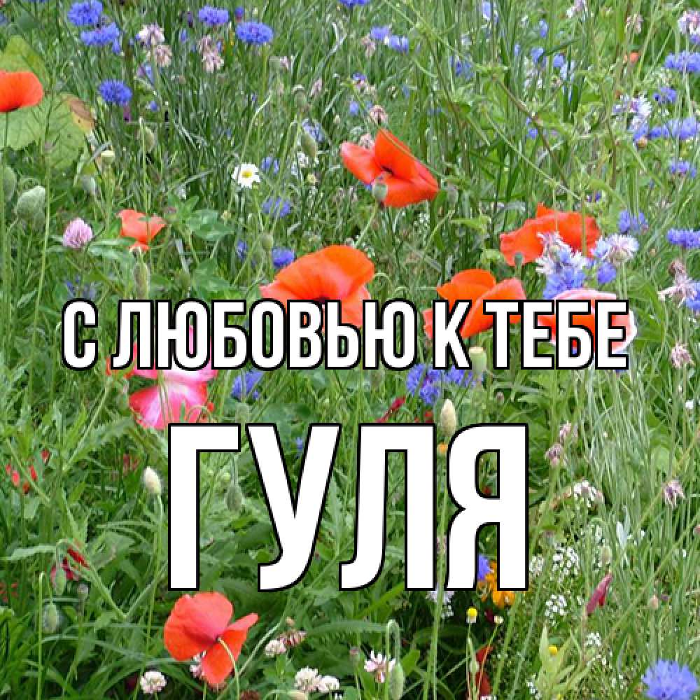 Открытка  с именем. Гуля, С любовью к тебе  