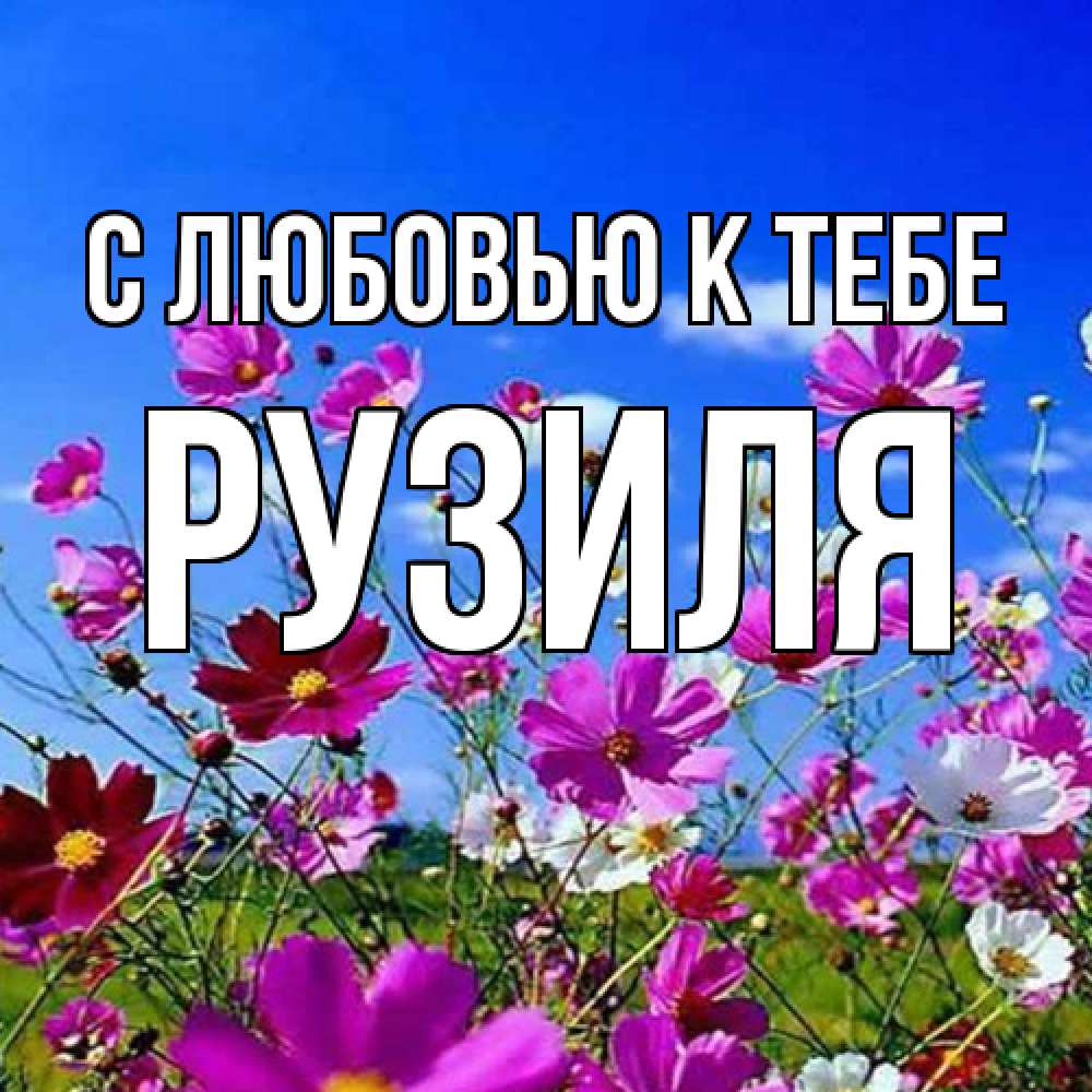 Открытка  с именем. Рузиля, С любовью к тебе  