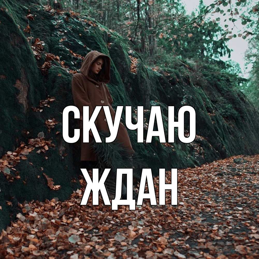 Открытка  с именем. Ждан, Скучаю  