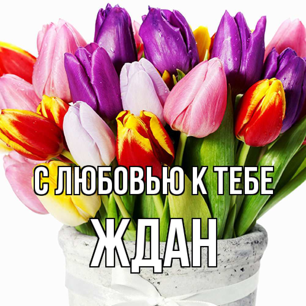 Открытка  с именем. Ждан, С любовью к тебе  