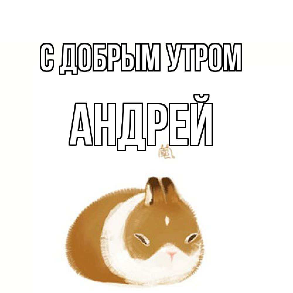 Открытка  с именем. Андрей, С добрым утром  