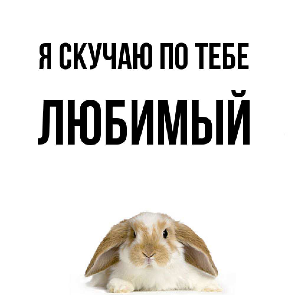 Открытка  с именем. Любимый, Я скучаю по тебе  