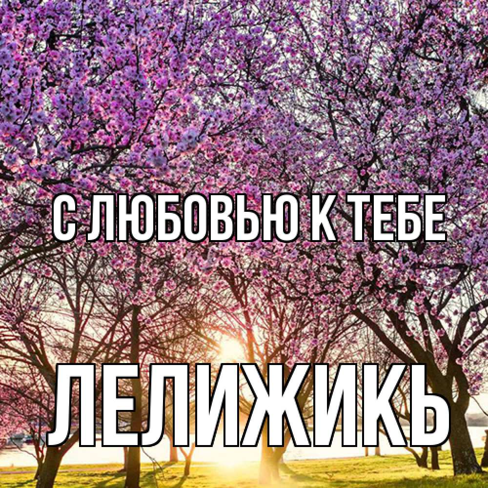 Открытка  с именем. Лелижикь, С любовью к тебе  