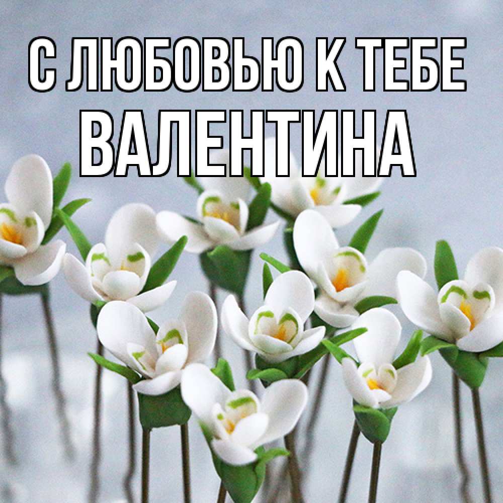 Открытка  с именем. валентина, С любовью к тебе  