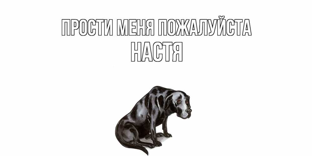 Открытка  с именем. Настя, Прости меня пожалуйста  