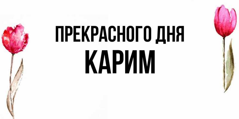 Картинка Прекрасного дня, Карим