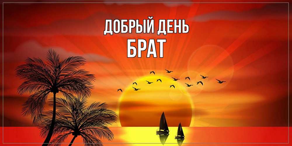 Открытка  с именем. Брат, Добрый день  