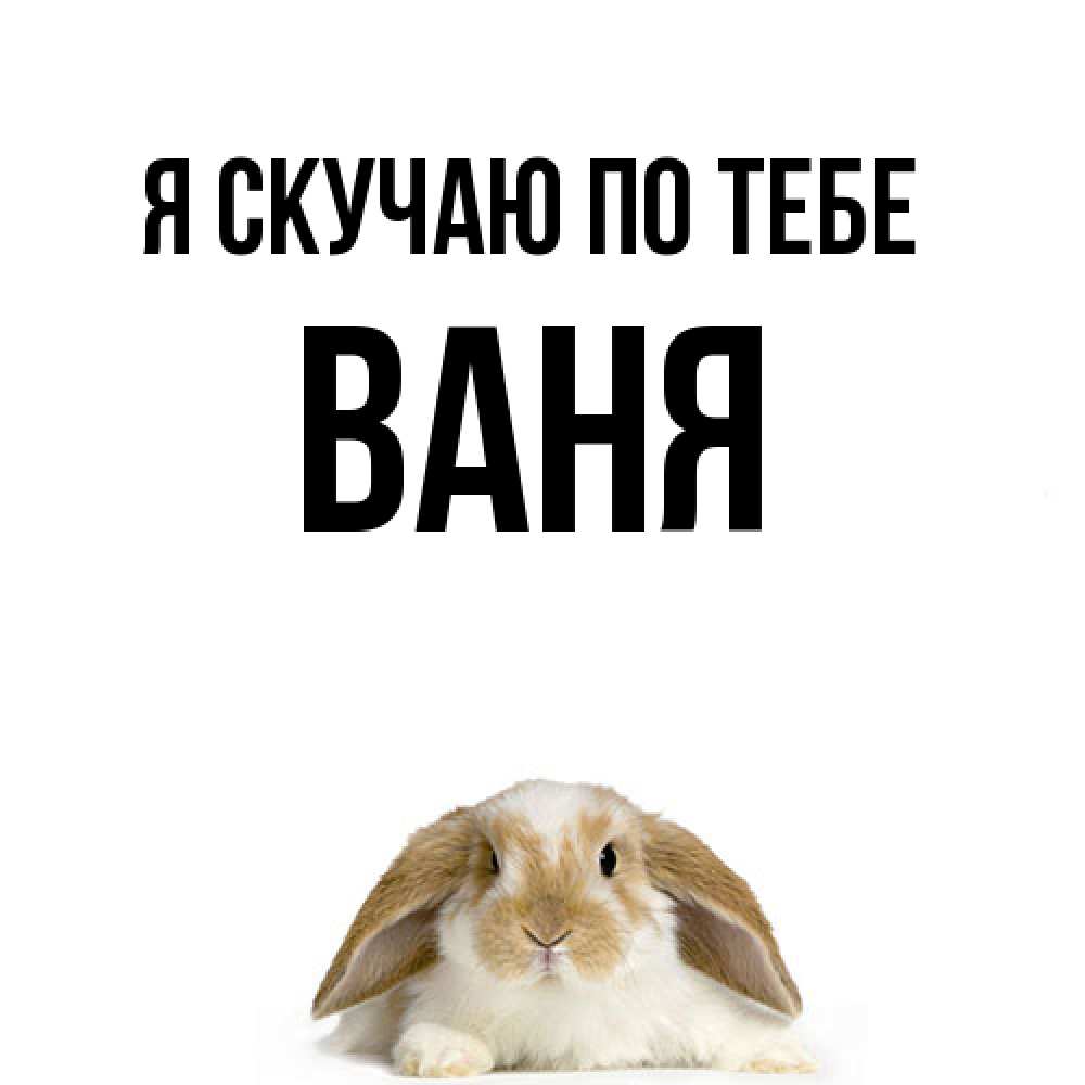 Открытка  с именем. Ваня, Я скучаю по тебе  