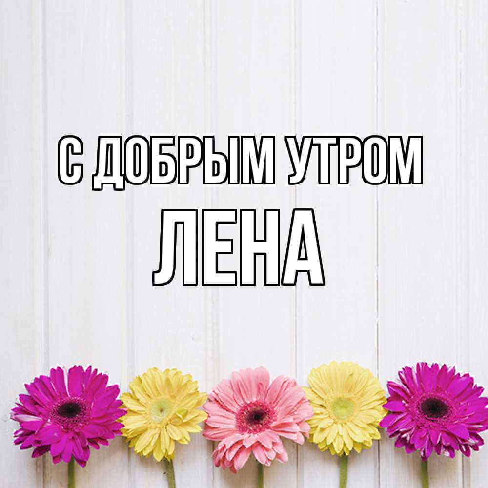 Открытка  с именем. Лена, С добрым утром  