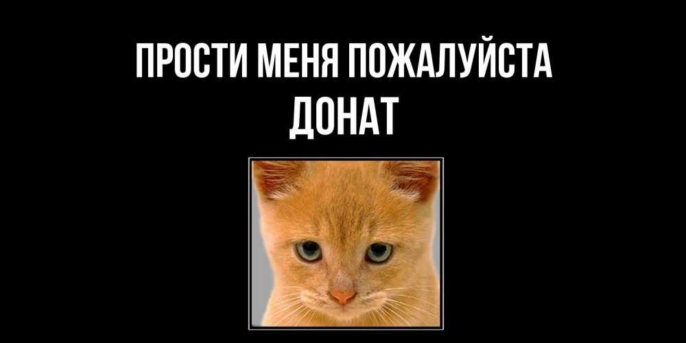 Открытка  с именем. Донат, Прости меня пожалуйста  