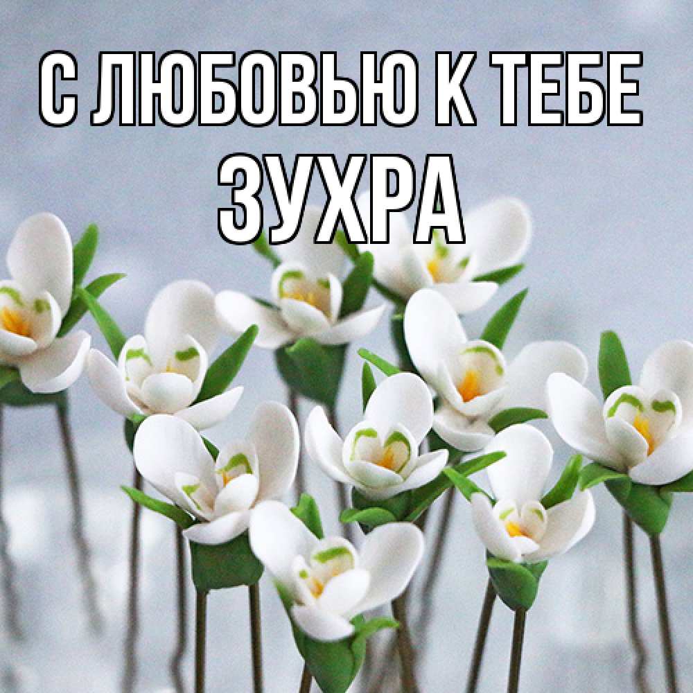 Открытка  с именем. Зухра, С любовью к тебе  