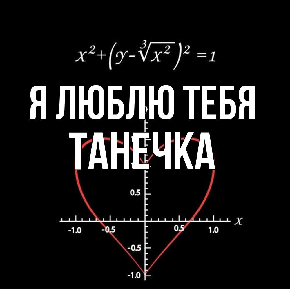 Открытка  с именем. Танечка, Я люблю тебя  