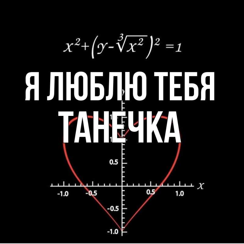 Картинка Я люблю тебя, Танечка