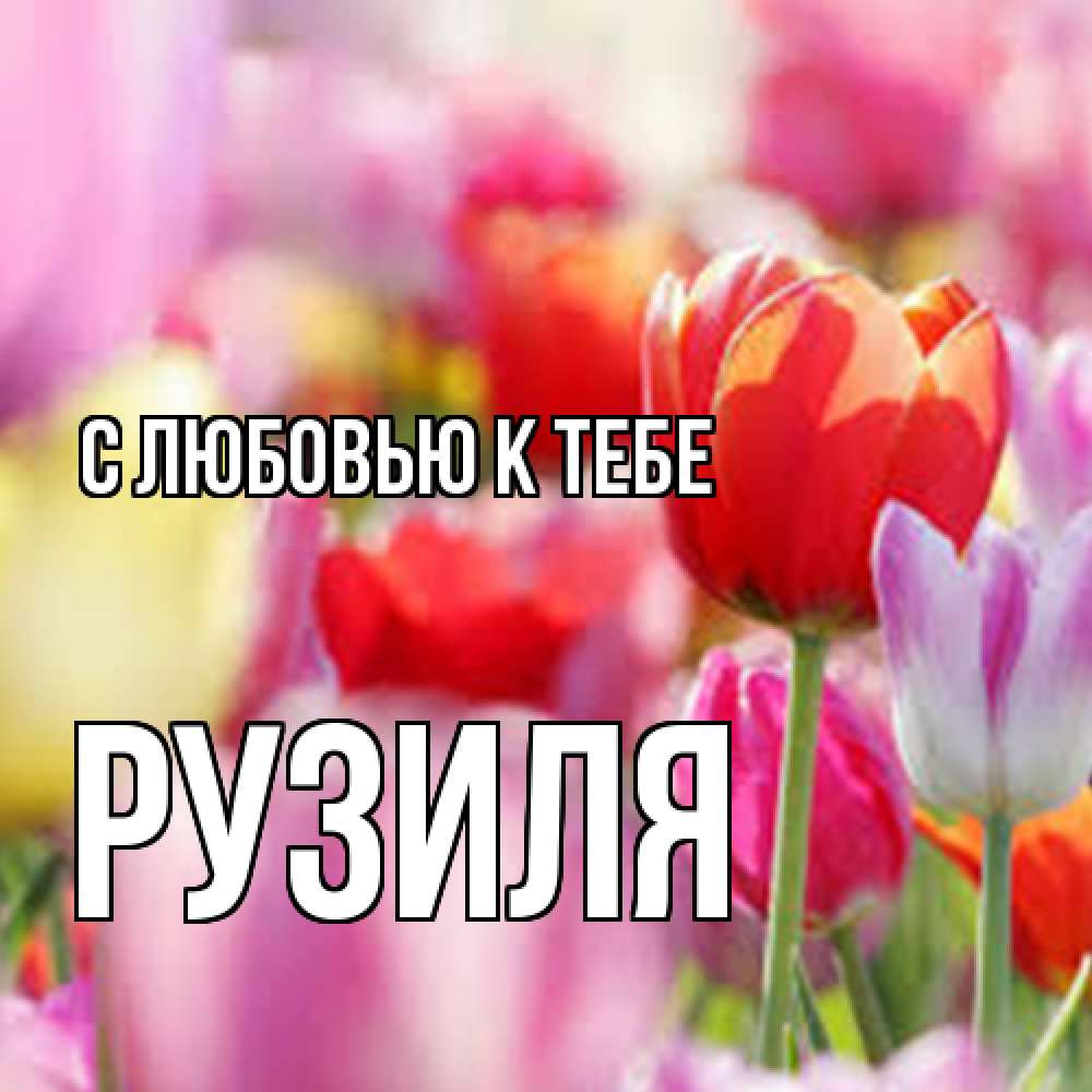 Открытка  с именем. Рузиля, С любовью к тебе  