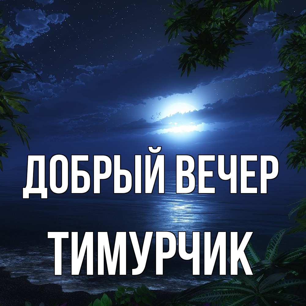 Открытка  с именем. Тимурчик, Добрый вечер  