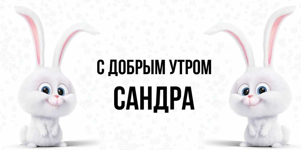 Открытка  с именем. Сандра, С добрым утром  