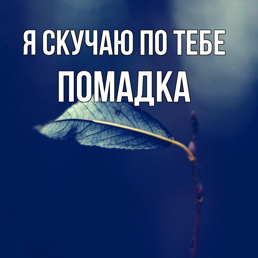 Открытка  с именем. Помадка, Я скучаю по тебе  