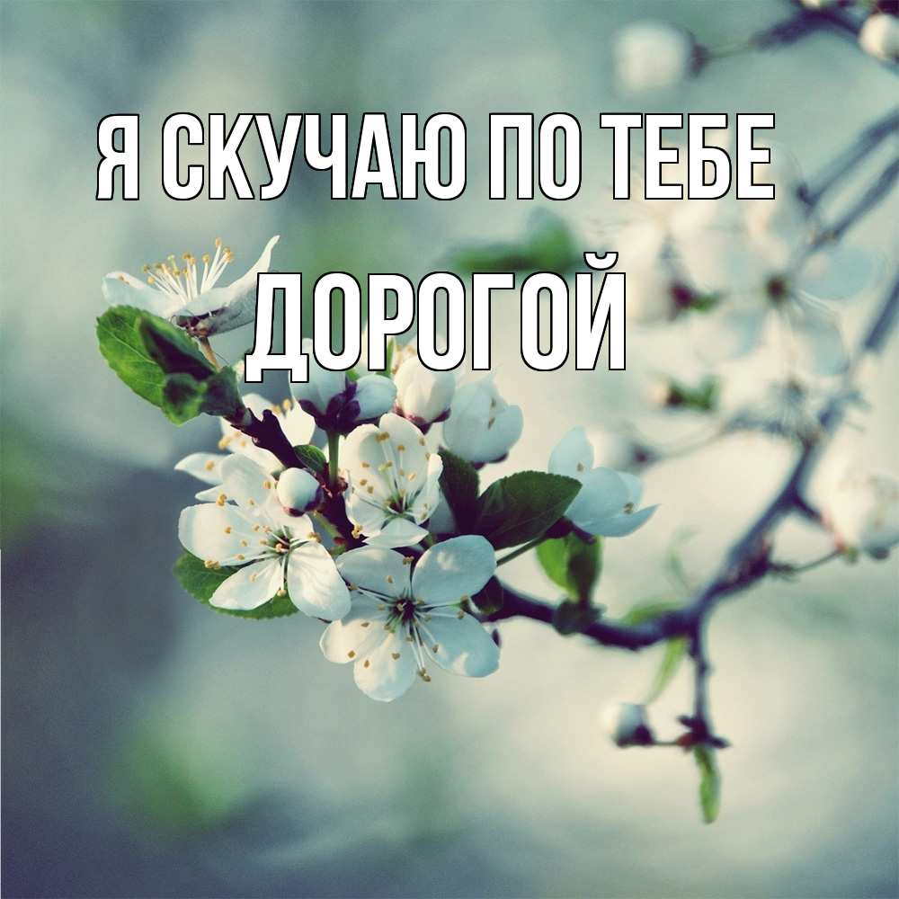 Открытка  с именем. Дорогой, Я скучаю по тебе  