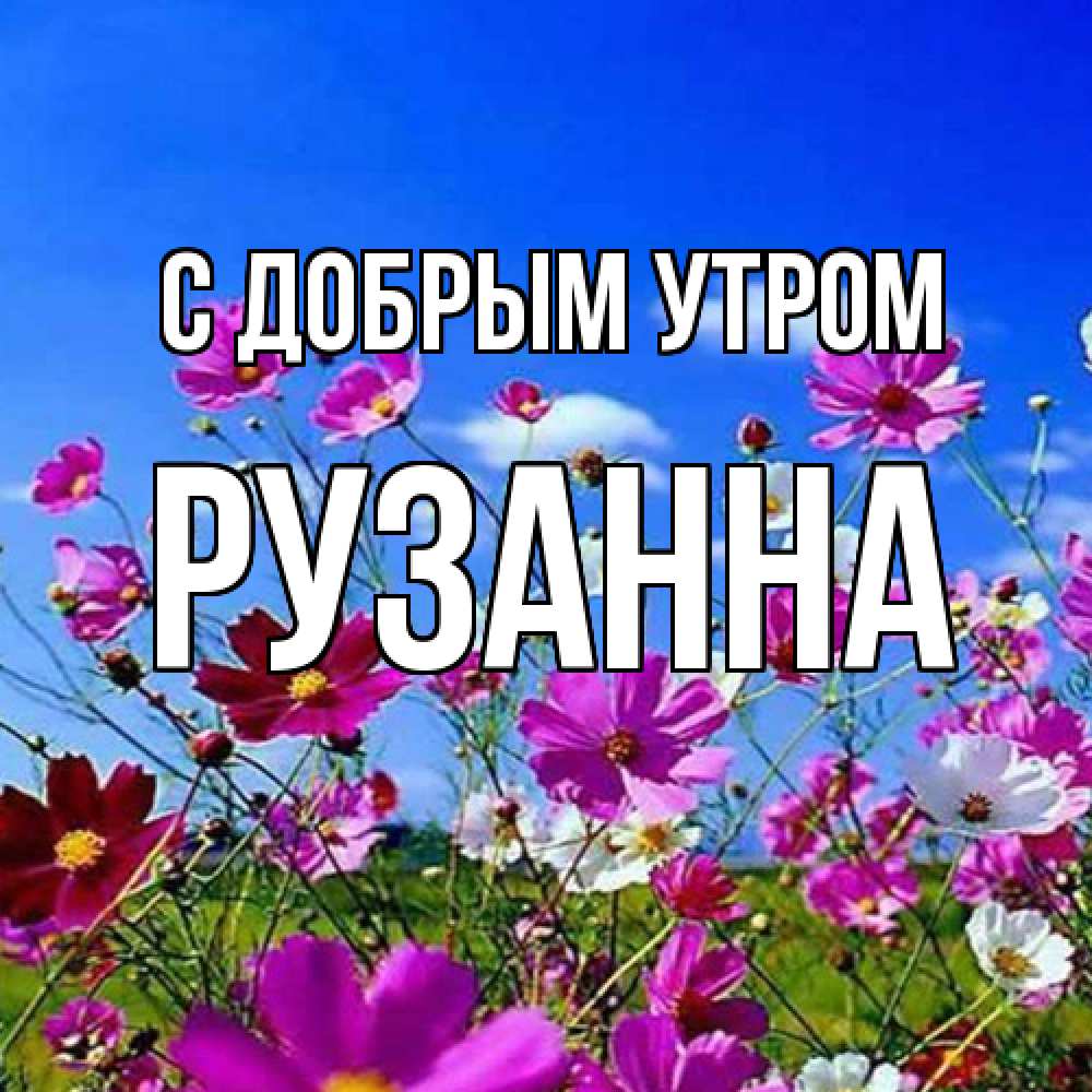 Открытка  с именем. Рузанна, С добрым утром  