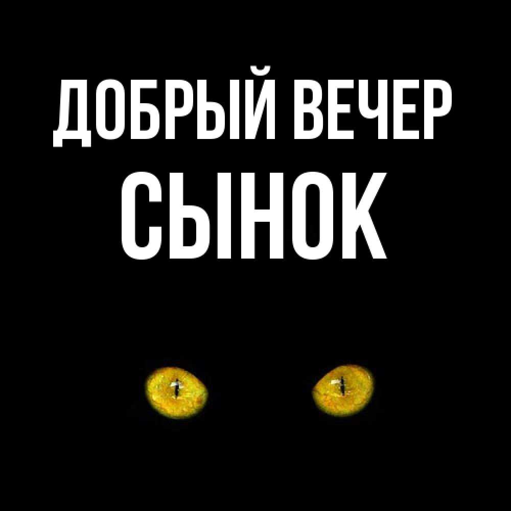 Открытка  с именем. Сынок, Добрый вечер  