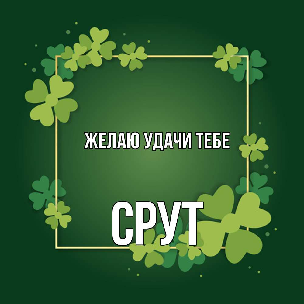 Открытка  с именем. срут, Желаю удачи тебе  