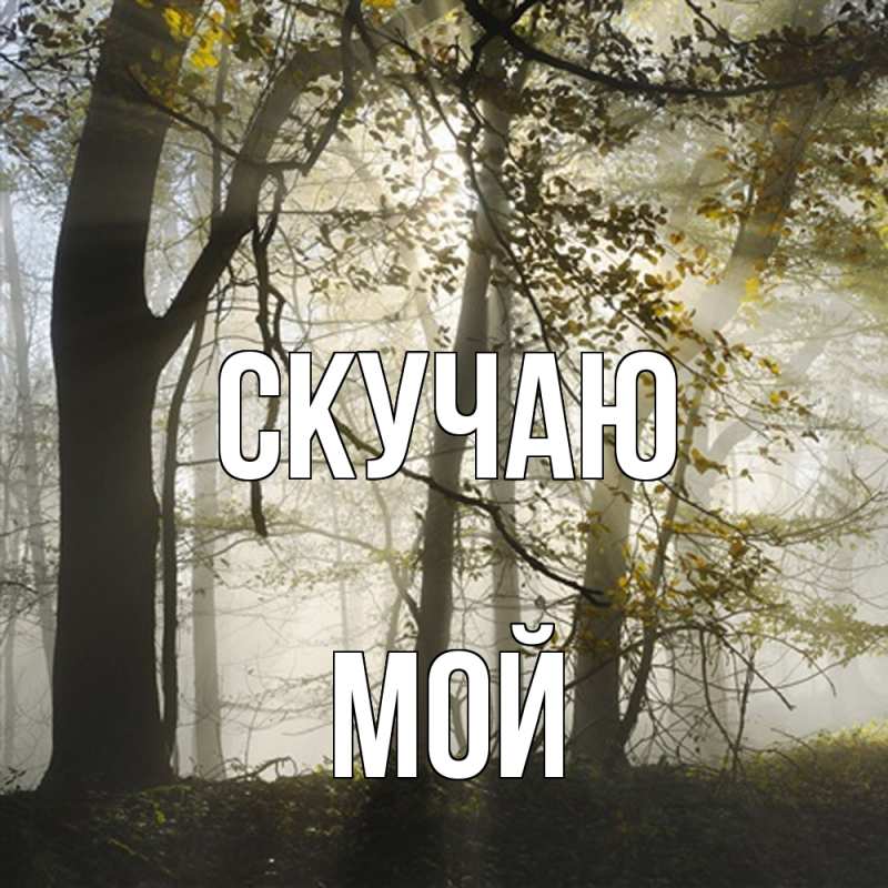 Открытка с именем, Мой, Скучаю